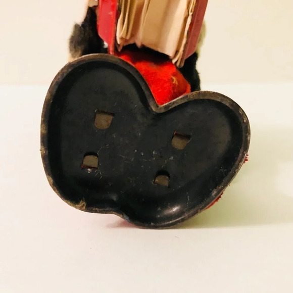 Vintage 1950s Tin Toy Key Wind Up Bear Playing Accordion 6 Inch Tall Works - Picture 15 of 16